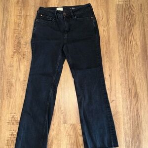 Pilcro The Yaya Jeans Womens 27 Black Frayed Hem Cropped Anthropologie